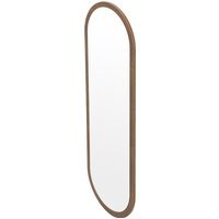 Oval Wall-Mounted Full-Length Mirror - Walnut