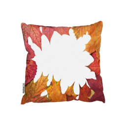 Red Autumn Border Outdoor Cushion - Orange / 60cm - thumbnail 2