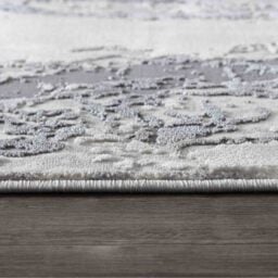 Emperor Picasso Modern Waterflow Abstract Area Rugs - Silver / 60x220 cm Runner - thumbnail 2