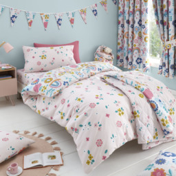 Flower Garden Kids Bedding Duvet Cover Set - Pink / Double - thumbnail 2