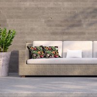 Tropical Flowers  Plant Leaves Outdoor Cushion - Green / 60cm - image 1