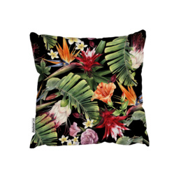 Tropical Flowers  Plant Leaves Outdoor Cushion - Green / 60cm - thumbnail 2