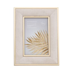 Neutral Gold Edged Velvet Frame - 6x4inch - thumbnail 2