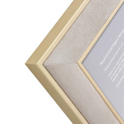 Neutral Gold Edged Velvet Frame - 6x4inch - thumbnail 5