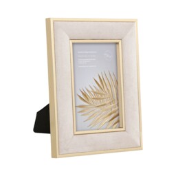 Neutral Gold Edged Velvet Frame - 6x4inch - thumbnail 3