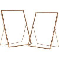 "8x10"" Standing Metal Photo Frame Rose Gold - Rose Gold" - thumbnail 1