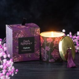 Dark Romance Opium Scented Candle Long Lasting Enchanting Glow - Purple - thumbnail 3