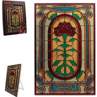 Stranger Things Creel House Stained Glass Window Resin Plaque - Beige - image 1