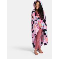 OHS Leopard Print Hooded Blanket - Lilac
