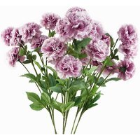Pack of 6 Pink Artificial Carnation Stems - Pink