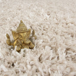 Super Soft Natural Shaggy Living Area Rug - Ecru / 240 x 60cm - thumbnail 2