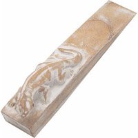 Hand Carved Gecko Doorstop Sustainable Wooden Door Holder Bali Artisan - Brown - thumbnail 1