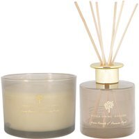 Nicola Spring Scented Candle and Reed Diffuser Set - Green Pomelo & Passion Fruit