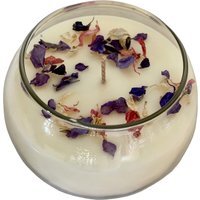 Hyacinth Scented Organic Wax Bowl Candle - White - thumbnail 1