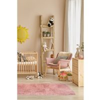 Super Soft Washable Shaggy Blush Area Rug - Pink / 67x180cm