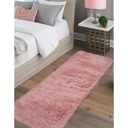 Super Soft Washable Shaggy Blush Area Rug - Pink / 67x180cm - thumbnail 3