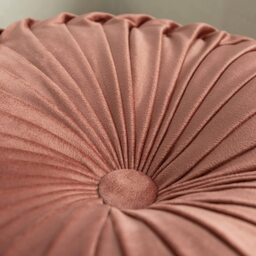 Round Pleated Pumpkin Velvet Cushion(Set of 2) - Orange / 45cm - thumbnail 4