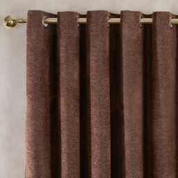 Aspen Eyelet Curtain - Mocha / 168cm / 183cm - thumbnail 3