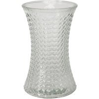 Geometric Pattern Handtied Glass Vase - Clear