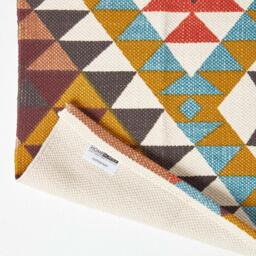 Homescapes Olso Cotton Diamond Pattern Rug - Multi Colour / 200cm - thumbnail 5