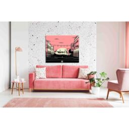 'Venice Beach Sun Pink' Graphic Art on Canvas - Pink / 91cm / 61cm - thumbnail 2