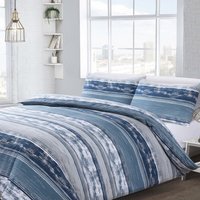 Modern Stripe Brooklyn Duvet Set - Blue / Single