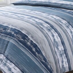 Modern Stripe Brooklyn Duvet Set - Blue / Single - thumbnail 3