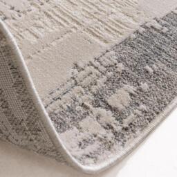 Strata Grey  Cream Sketched Border Rug - Grey / 170cm - thumbnail 3