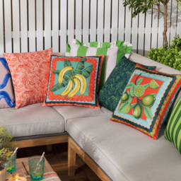 Anemone Bananas Printed Outdoor Cushion Cover - Multicolour - thumbnail 4