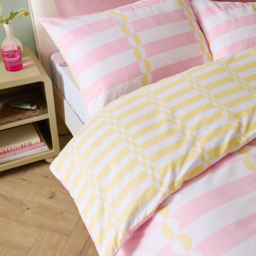 Lottie Reversible Soft Touch Duvet Cover Set - Yellow / King - thumbnail 3