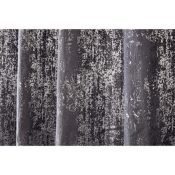 Agadir Jacquard Eyelet Curtains - Charcoal / 168cm / 229cm - thumbnail 4