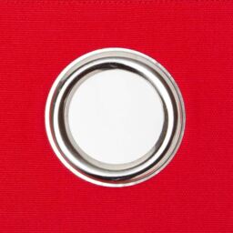 Thick Stripe Ready Made Eyelet Curtain Pair - Red - thumbnail 2