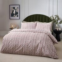 Modern Watercolour Duvet Cover Set - Chestnut Red / Single - image 1