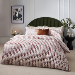 Modern Watercolour Duvet Cover Set - Chestnut Red / Single - thumbnail 2