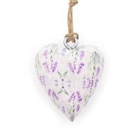 Lavender Large Wooden Heart Decor - Elegant  Soothing Accent Piece - Lavender