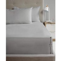 180 Thread Count Percale Flat Sheet - Grey / Superking