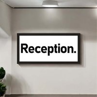 Wall Art Framed Print  Reception Sign - Black - thumbnail 1