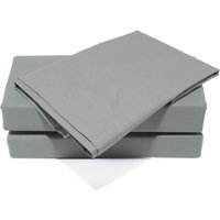 Percale Pastel Single Bed Base Valance Sheet - Silver Grey