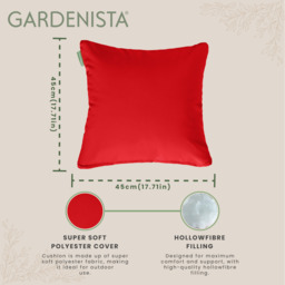 Outdoor Scatter Cushions for Garden Patio Furniture Pillows - Red / 4 - thumbnail 2