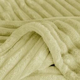 Snug Soft Chunky Ribbed Cord Plush Throw Blanket - Lemon / 150x200 - thumbnail 2