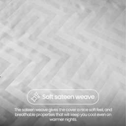 Premium Look Satin Geometric Patterened Duvet Set - Grey / Double - thumbnail 4