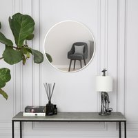 Pandora Round Mirror - 80 x 80cm  - Silver