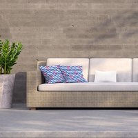 Stylish geometric anchors Outdoor Cushion - Blue / 60cm