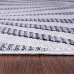 Valencia Modern Crystal Design Carved Area Rugs - Dark Grey / 60x220 cm Runner - thumbnail 2