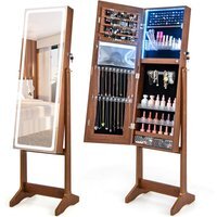 Mirror Jewellery Cabinet - Brown