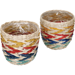 KitchenCraft Plant Baskets x2 - Brown - thumbnail 2