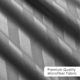 Satin Stripe Duvet Covers - Grey / King - thumbnail 5