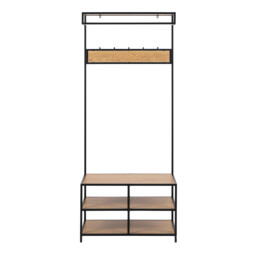 Seaford Clothes Rack - Wild Oak and Black - thumbnail 3