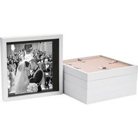"3D Box Photo Frame - 10 x 10"" with 8x8"" Mount - Pack of 5 - White/Black" - thumbnail 1