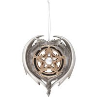 Dragon Magic Pentagram Hanging Ornament - Silver - image 1